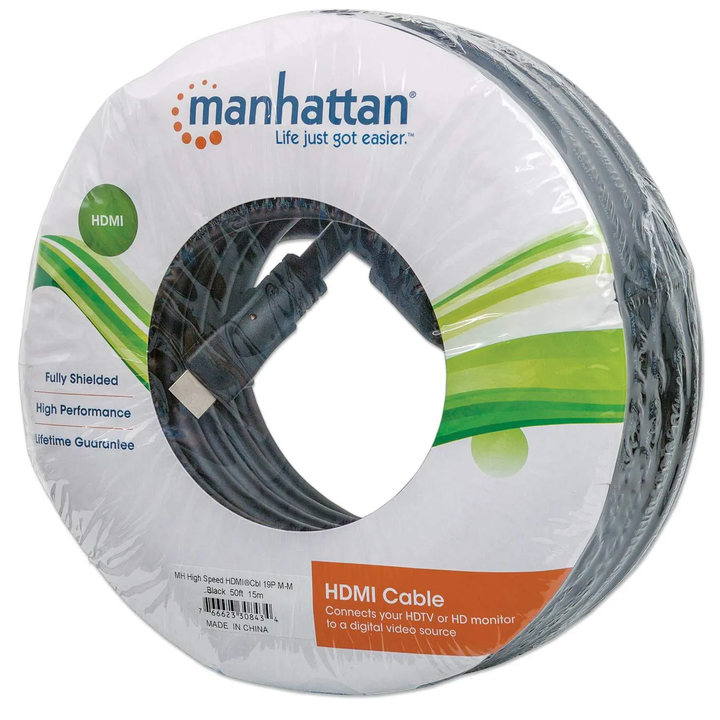 Manhattan Cavo HDMI High Speed 4K 15 m nero ARC 3D