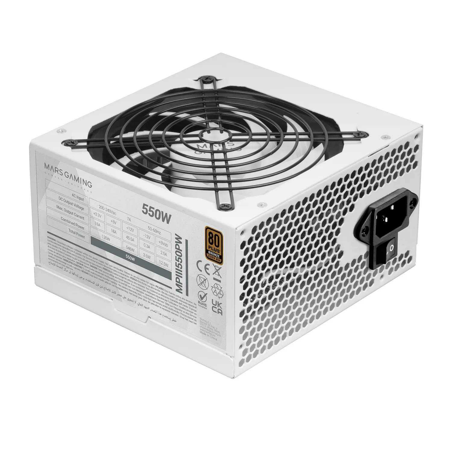 Mars Gaming MPIII550P alimentatore ATX 550W Bronze nero