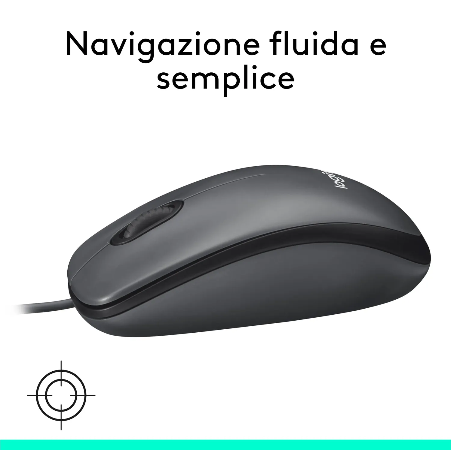 Logitech M100 mouse con filo USB 1000 DPI