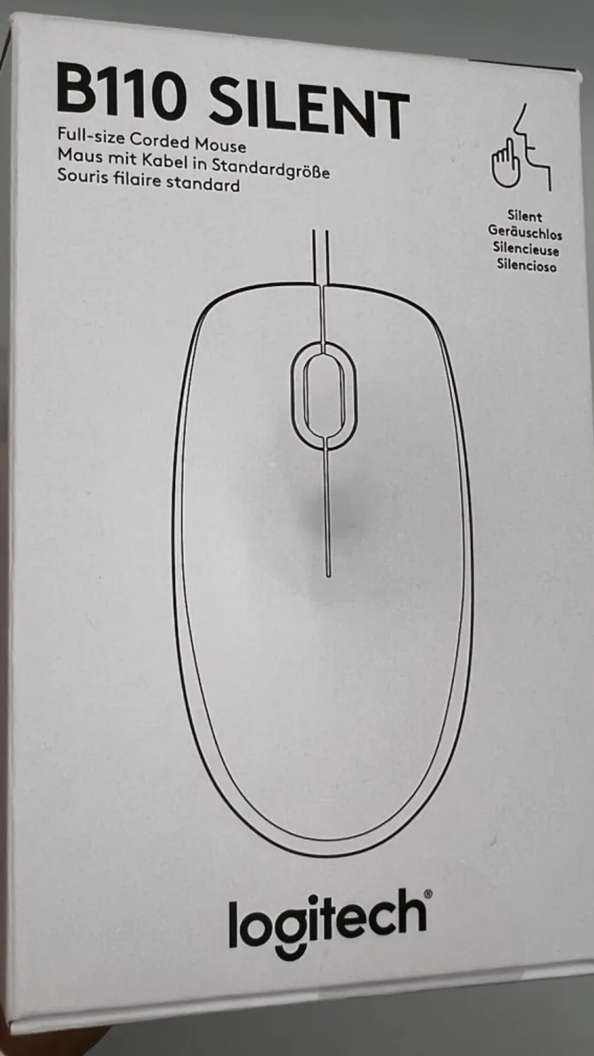 Logitech B110 mouse USB con filo silenzioso