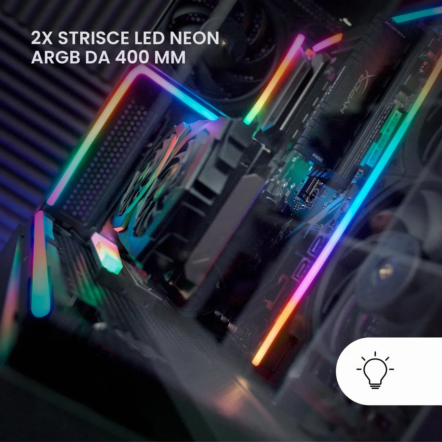 Mars Gaming MLT-TWO strisce LED 2x400mm ARGB flessibili