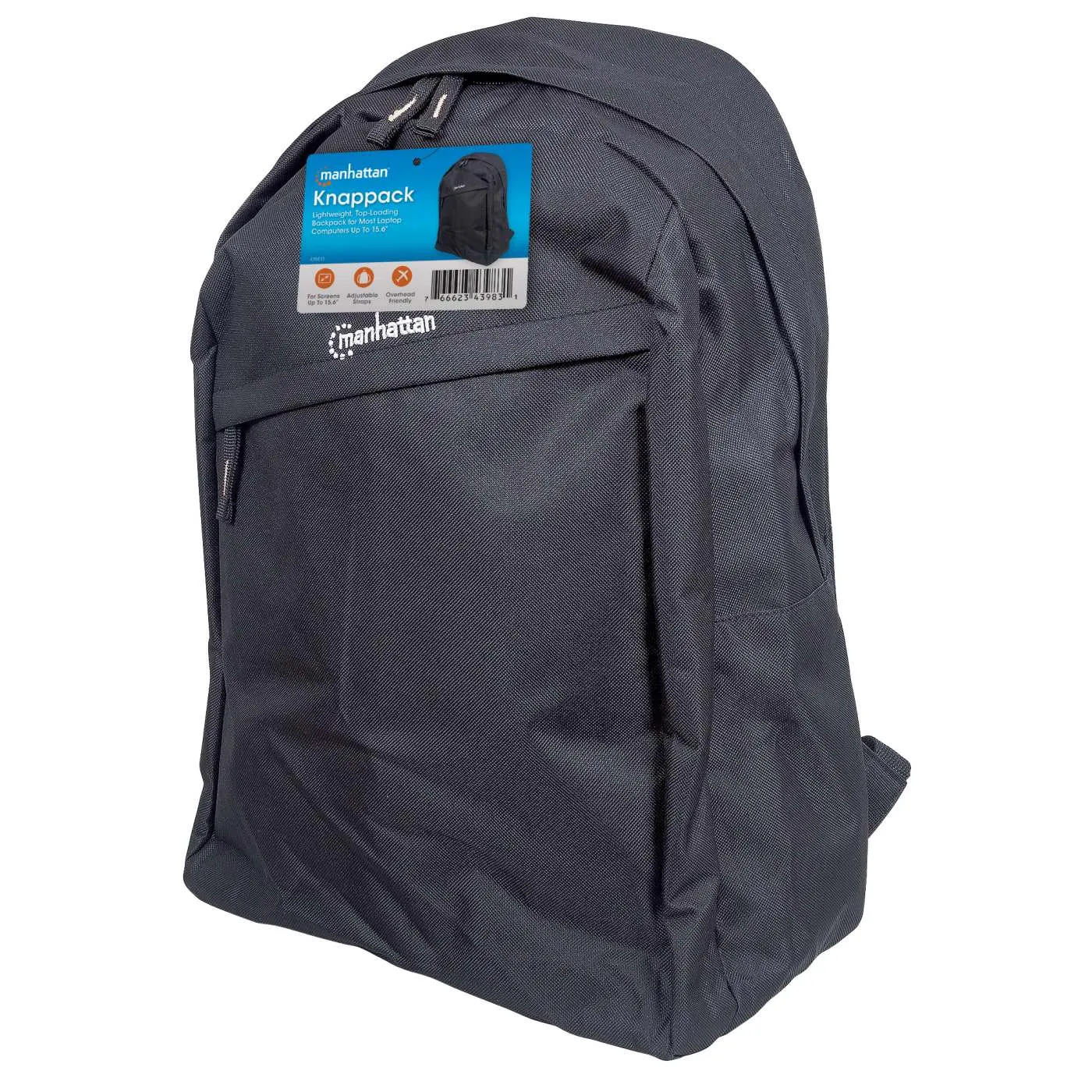 Manhattan Knappack Zaino Porta PC 15,6" Nero Leggero