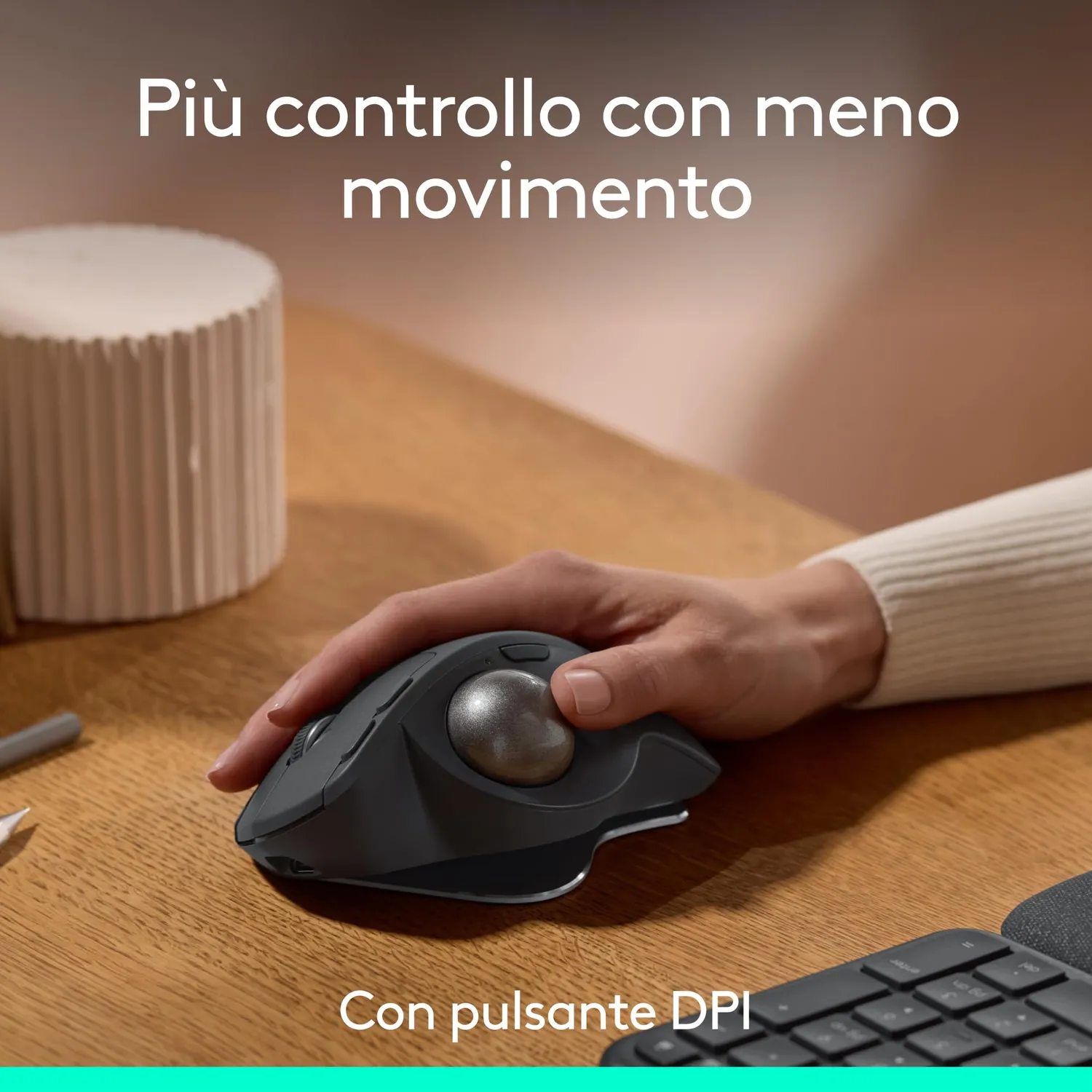 Logitech MX Ergo S mouse trackball wireless grafite