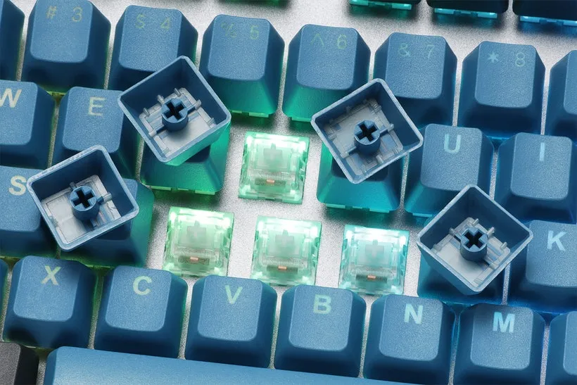 Tai-Hao Deep Forest Blue set keycap PBT retroilluminato