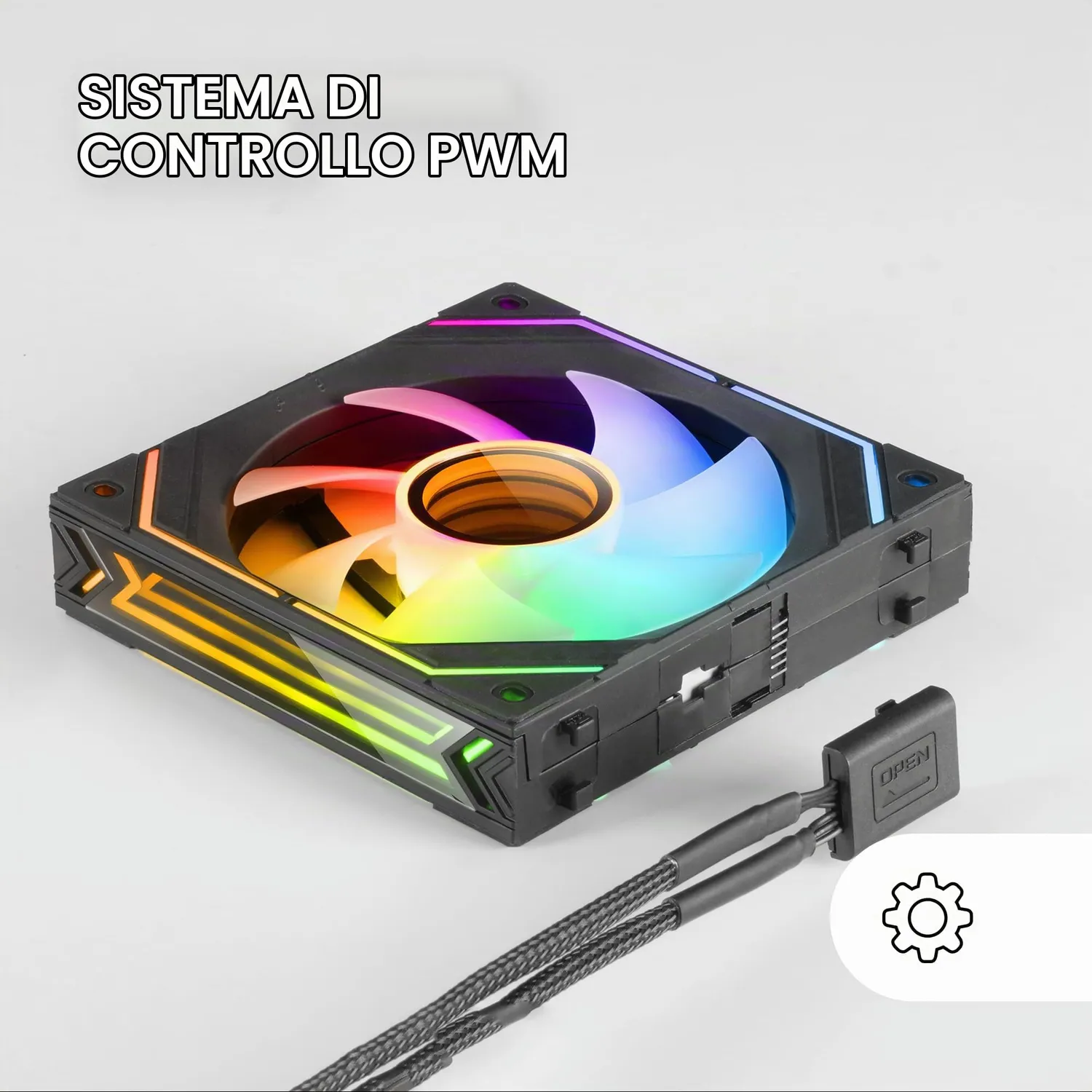 Mars Gaming MF-LINKFINITY ventola 120mm ARGB nero PWM