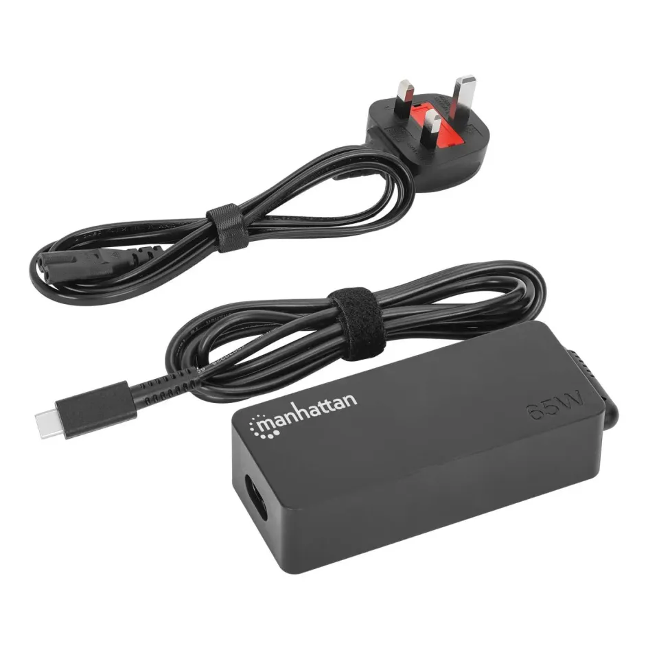 Manhattan caricabatterie laptop USB-C PD 65W con cavo