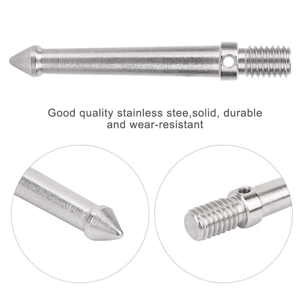 Zunate punta treppiede 8 cm acciaio filetto 3/8 pollici