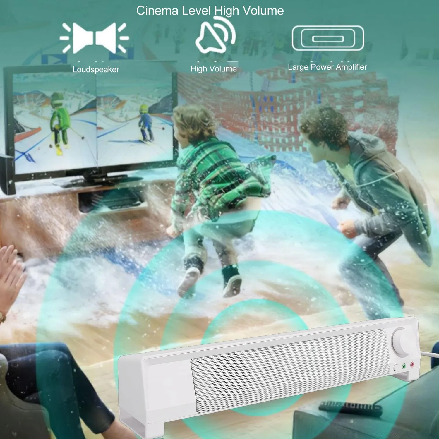 Zunate Casse USB Desktop con Microfono Surround 3D