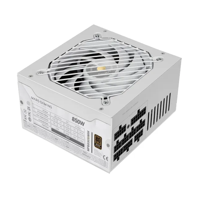Mars Gaming MPB850SIMW alimentatore 850W bianco modulare