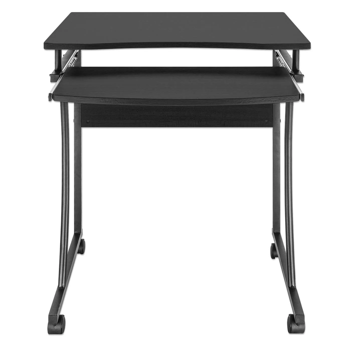 Manhattan Scrivania Compatta 60x48 cm con Tastiera Ruote