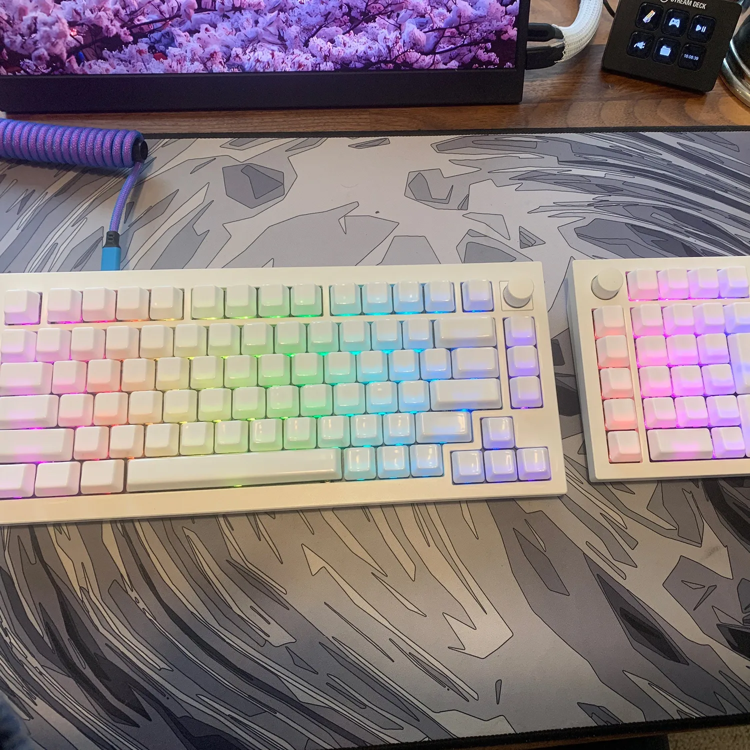 Cerakey Set V2 keycap ceramica 113 tasti bianco nero legende