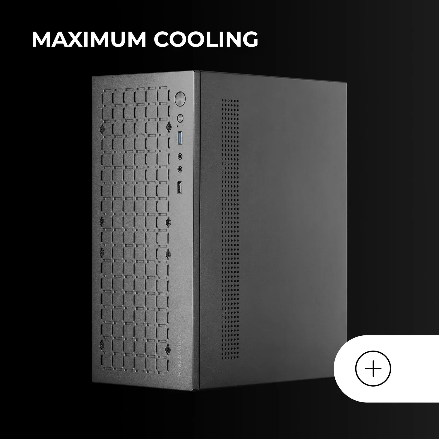 Mars Gaming MC-1000 case MicroATX mini tower nero mesh
