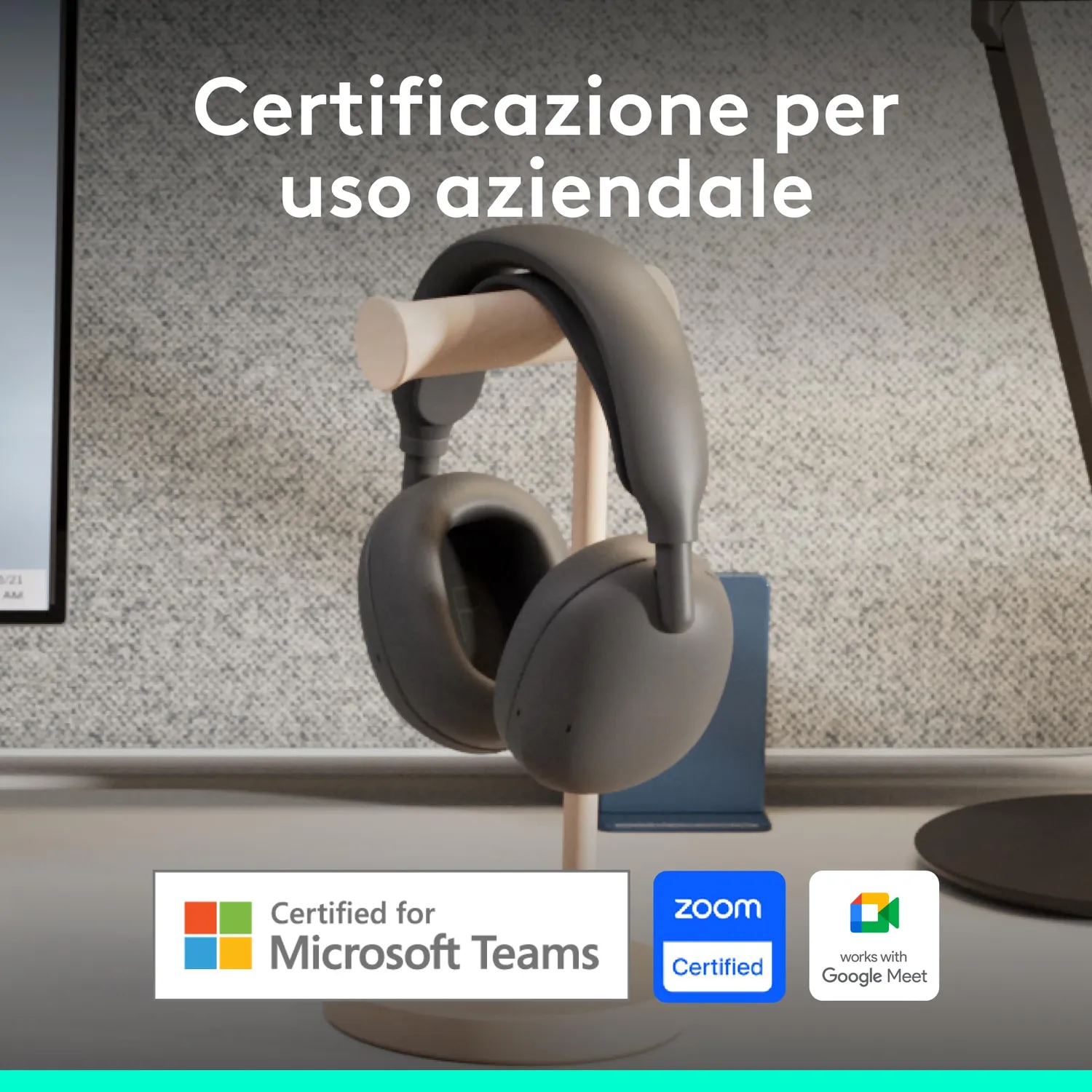 Logitech Zone Vibe Pro Business cuffie Grafite Teams 40 mm
