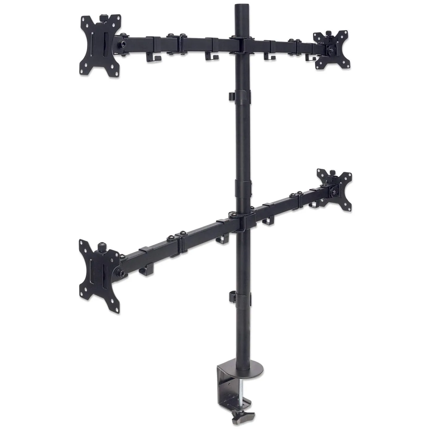 Manhattan Supporto 4 Monitor 13-32" da Scrivania Nero
