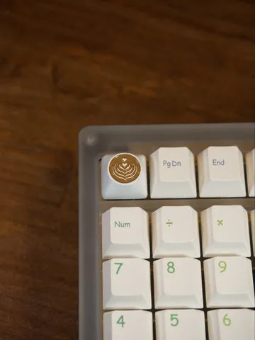 CoffeeKeys Latte keycap artisan zinco marrone