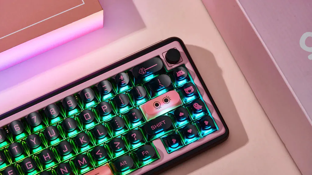 CoffeeKeys Dark Blush keycap PBT DDA 170 tasti