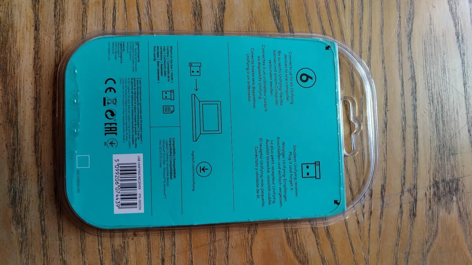 Logitech Unifying ricevitore USB 2,4 GHz per 6 dispositivi