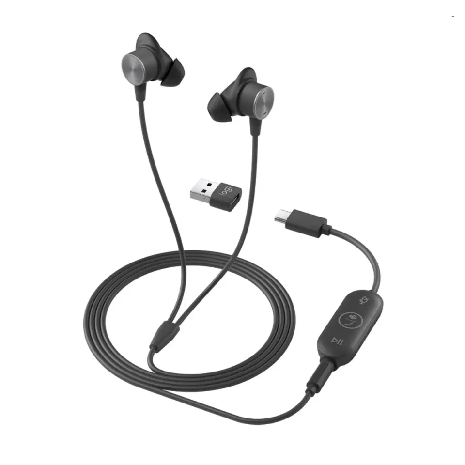Logitech Zone Wired auricolari USB Teams grafite cablati