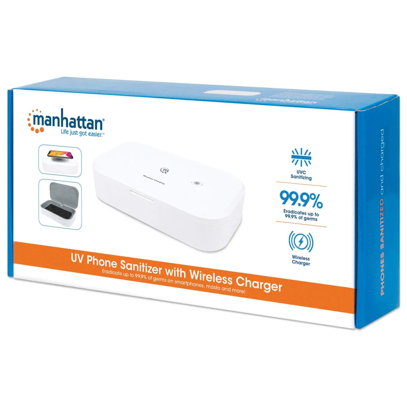 Manhattan UV Sanitizer box igienizzante smartphone ricarica 10W