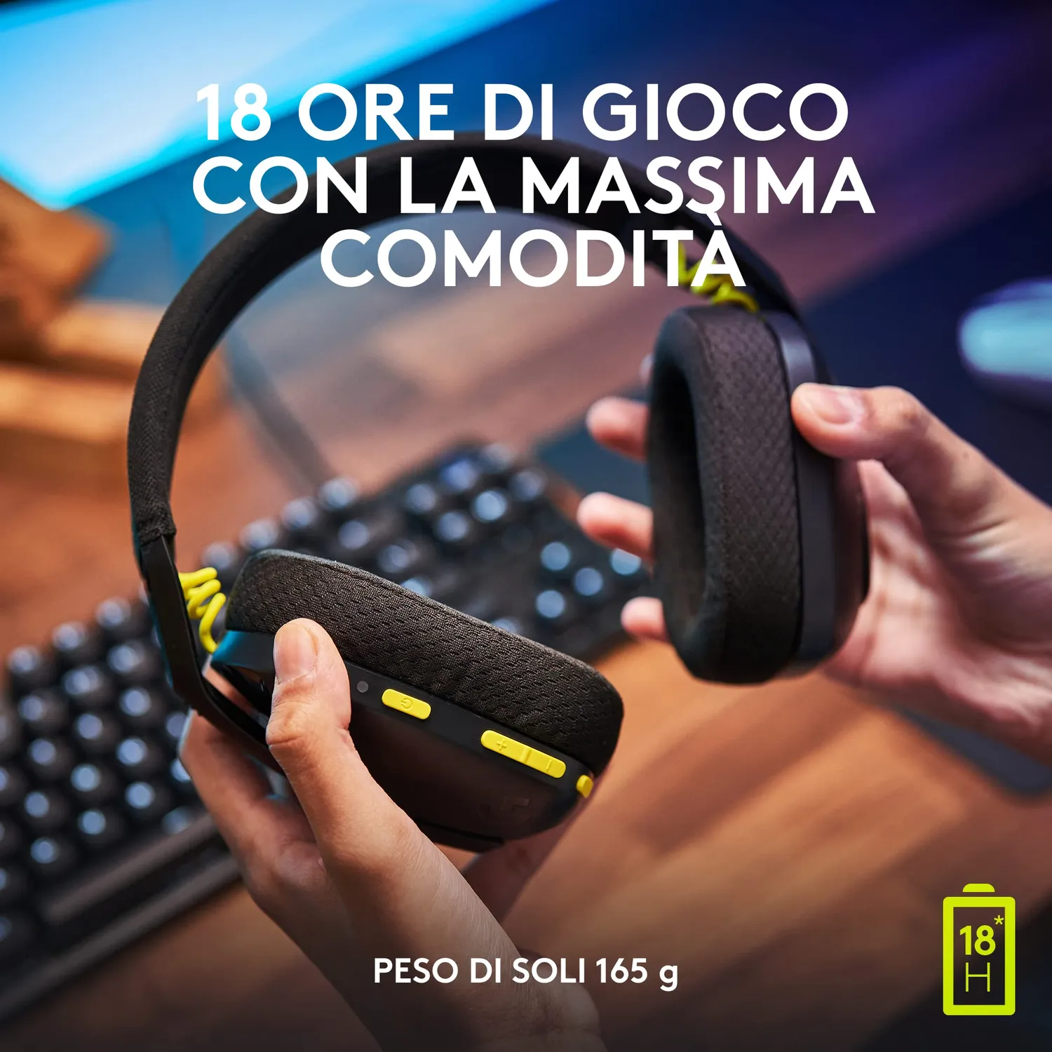 Logitech G G435 cuffie gaming wireless nere Bluetooth