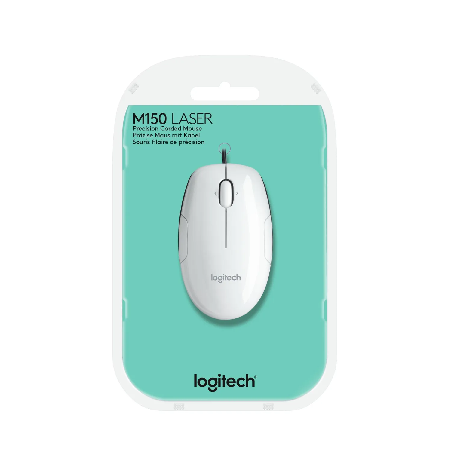 Logitech M150 mouse con filo bianco laser