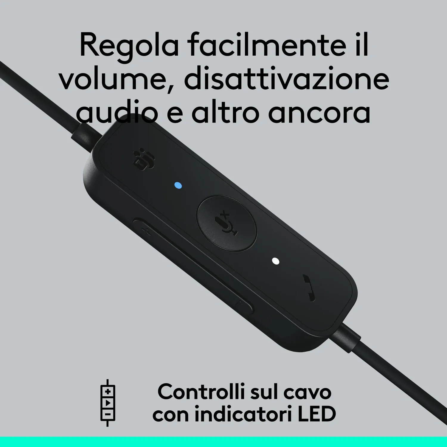 Logitech H570e cuffia USB per PC Mac 89g Teams leggera