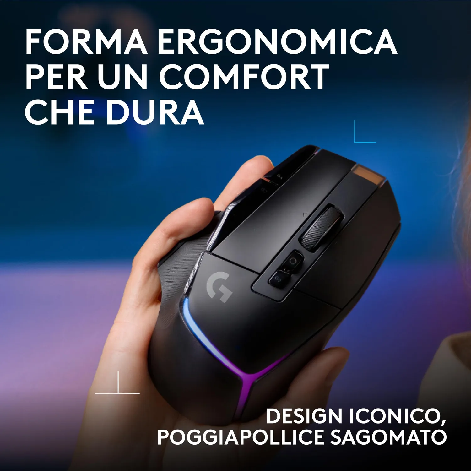 Logitech G G502 X PLUS mouse gaming nero RGB