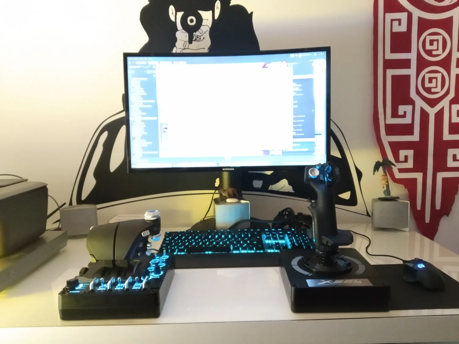 Logitech X56 HOTAS joystick acceleratore RGB