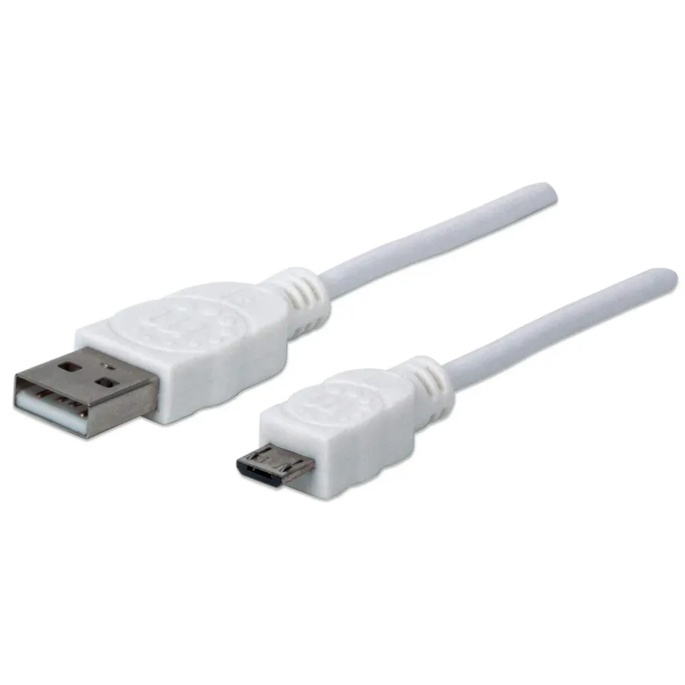 Manhattan Hi-Speed Micro-B cavo USB 1,8 m bianco