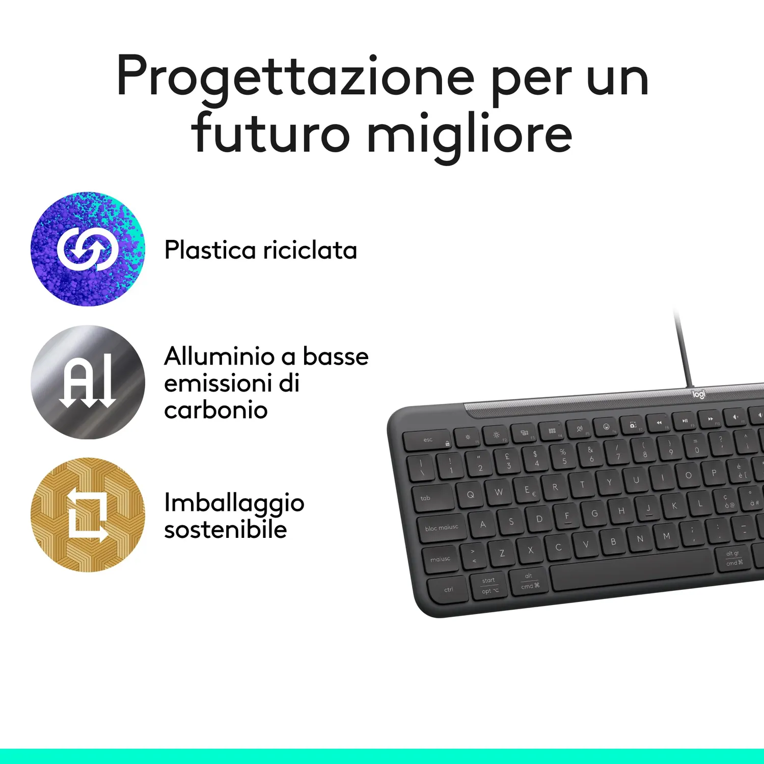 Logitech Signature Slim K620 tastiera cablata USB-C ITA business