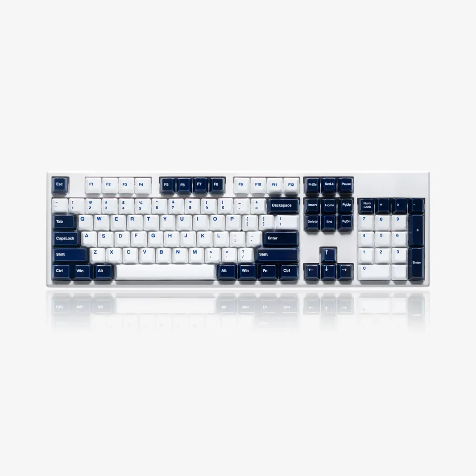 Cerakey V2 set keycap ceramica Indigo White bicolore