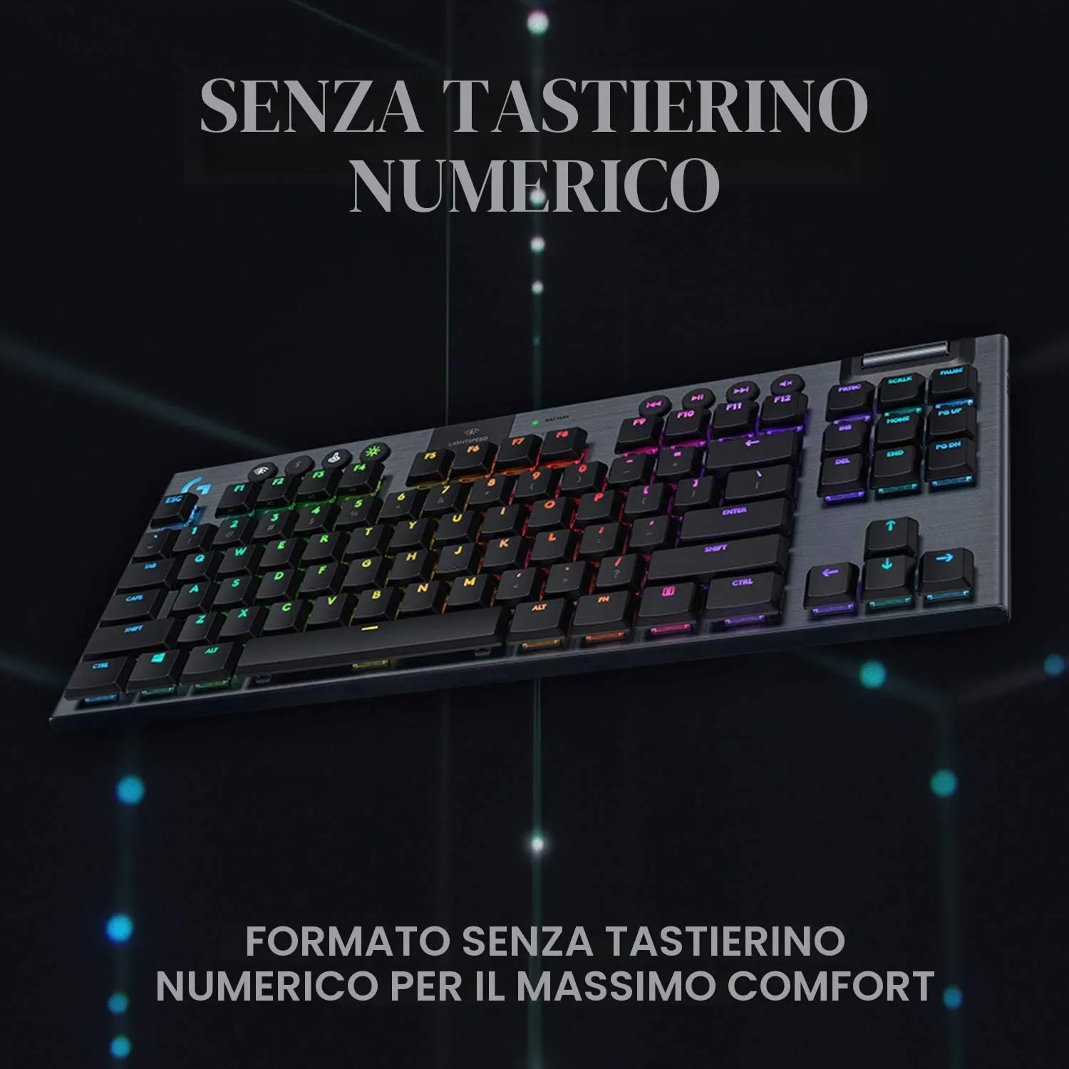 Logitech G915 TKL tastiera gaming wireless switch tattili