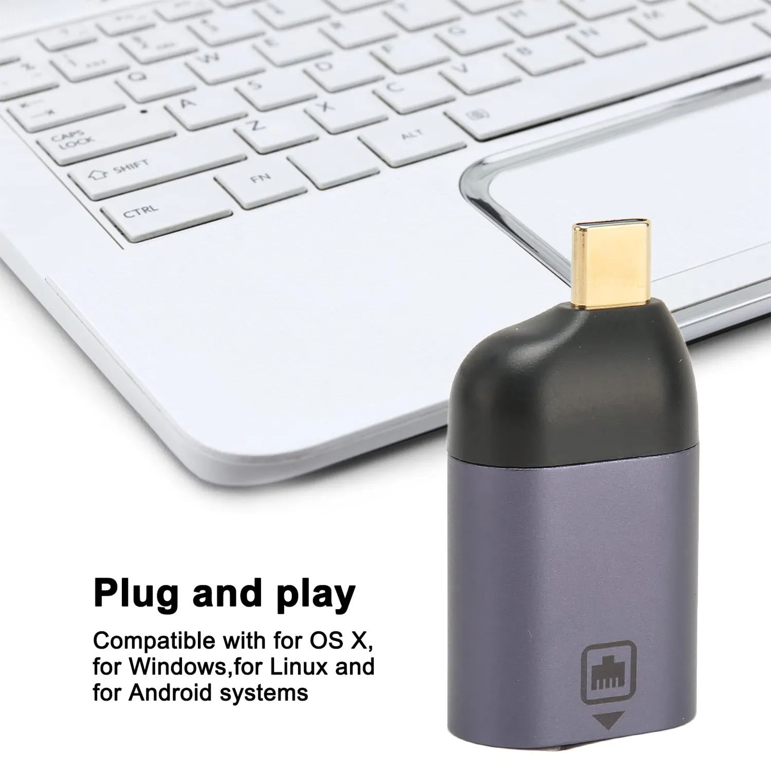 Zunate Adattatore USB-C Ethernet gigabit alluminio