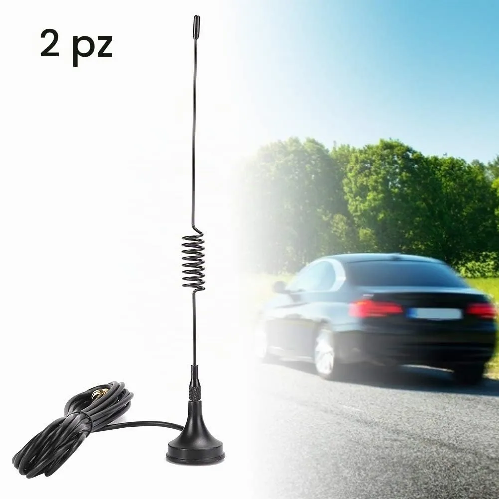 Zunate antenne walkie talkie magnetica auto UHF VHF 2 pezzi SMA-F