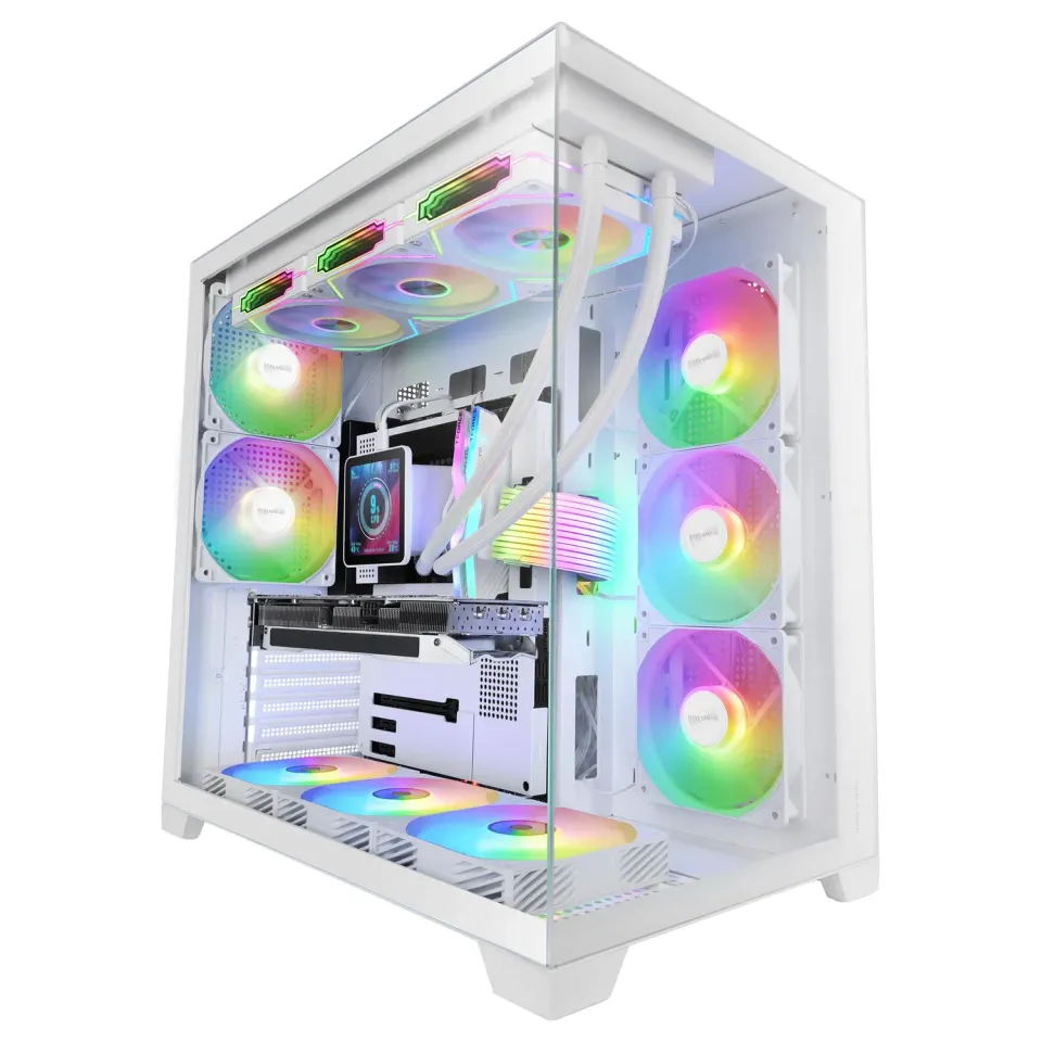 Mars Gaming MCVPRO Case PC ATX Bianco 5 Ventole ARGB