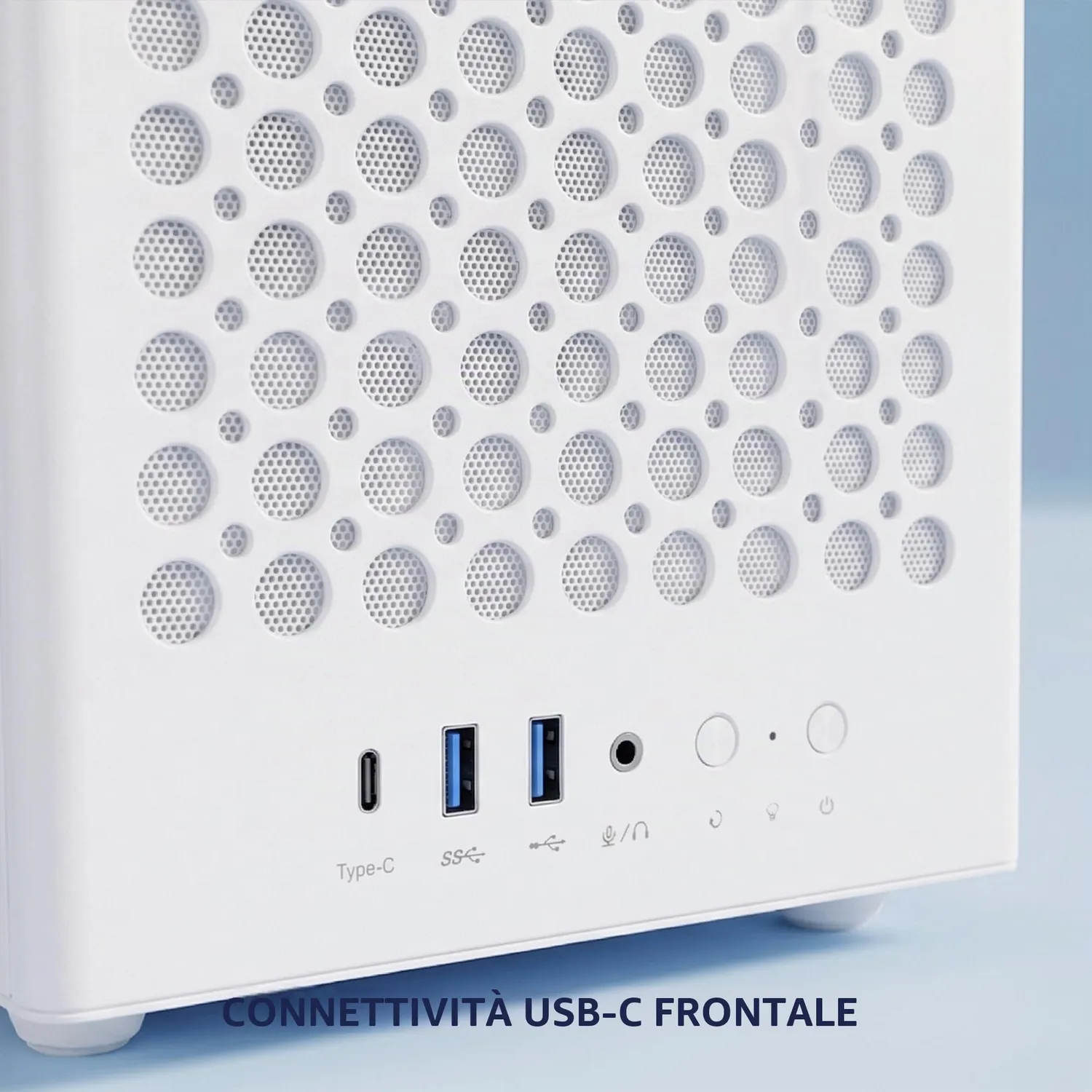 Mars Gaming MC-T800 case ATX bianco vetro 4 ventole