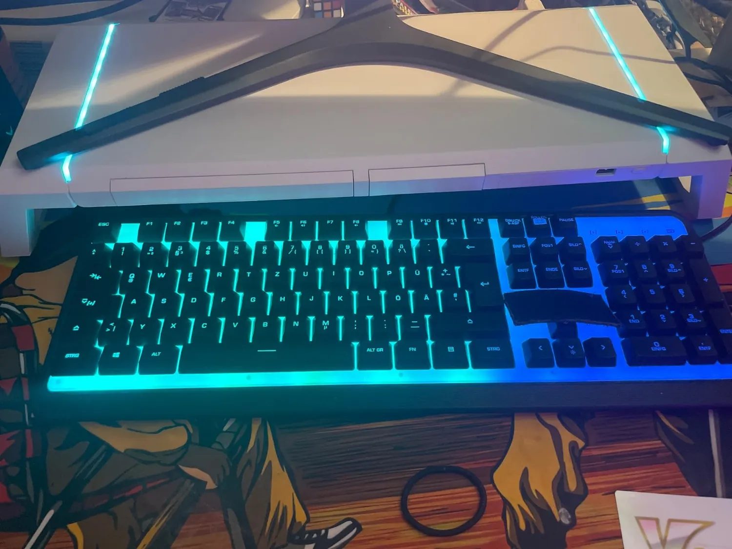 Mars Gaming MGS-ONE supporto monitor RGB bianco USB
