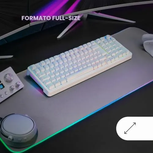 Mars Gaming MKPRO tastiera meccanica full size bianca silent