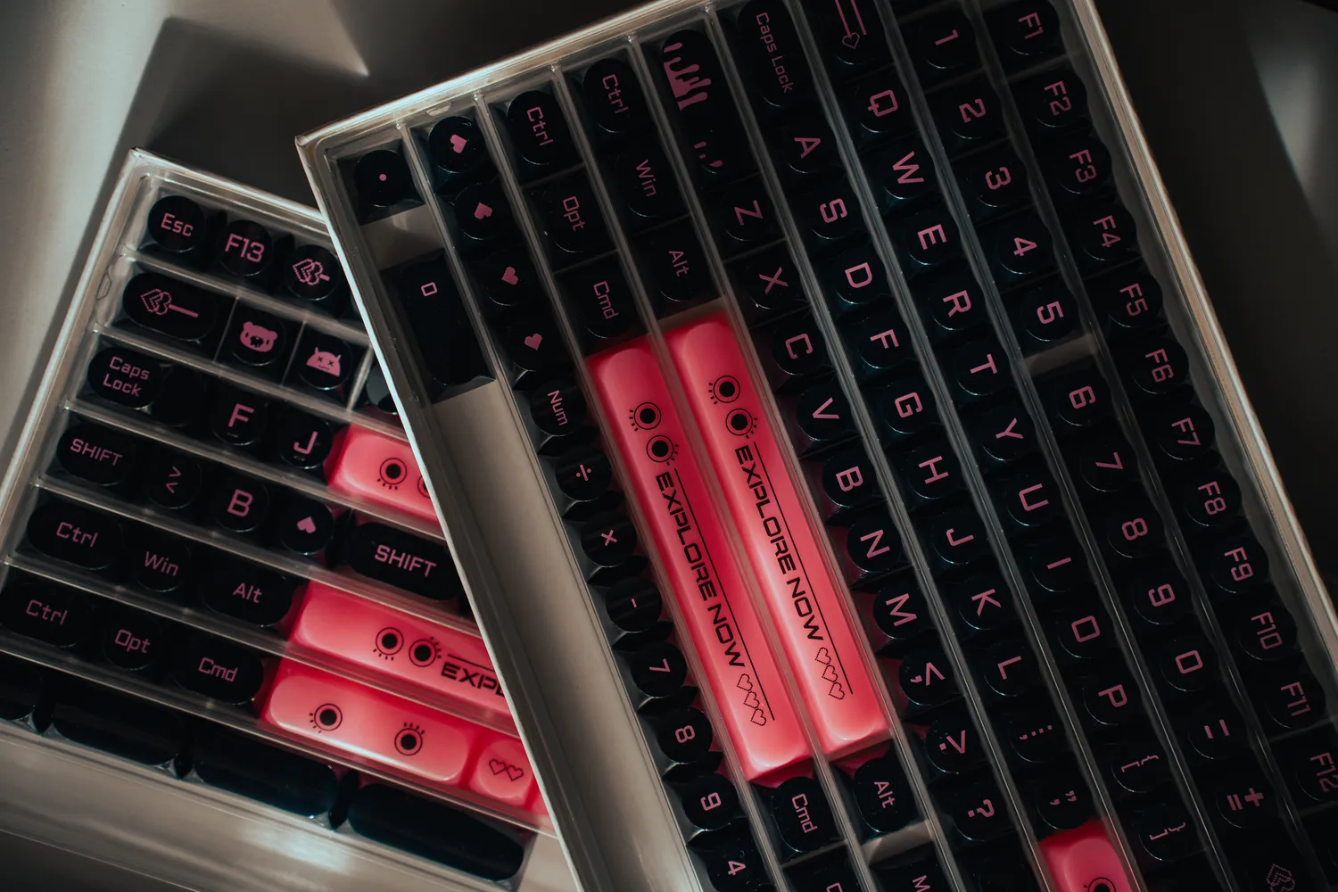 CoffeeKeys Dark Blush keycap PBT DDA 170 tasti