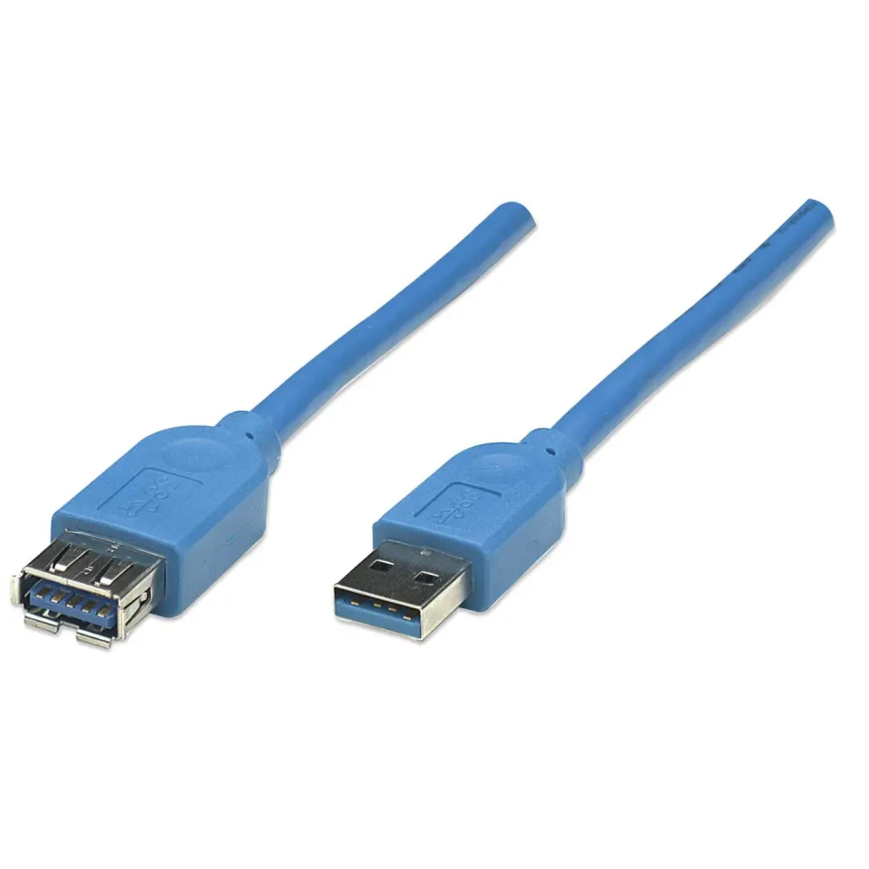 Manhattan Prolunga USB 3.0 A M-F 2 m Blu 5 Gbps
