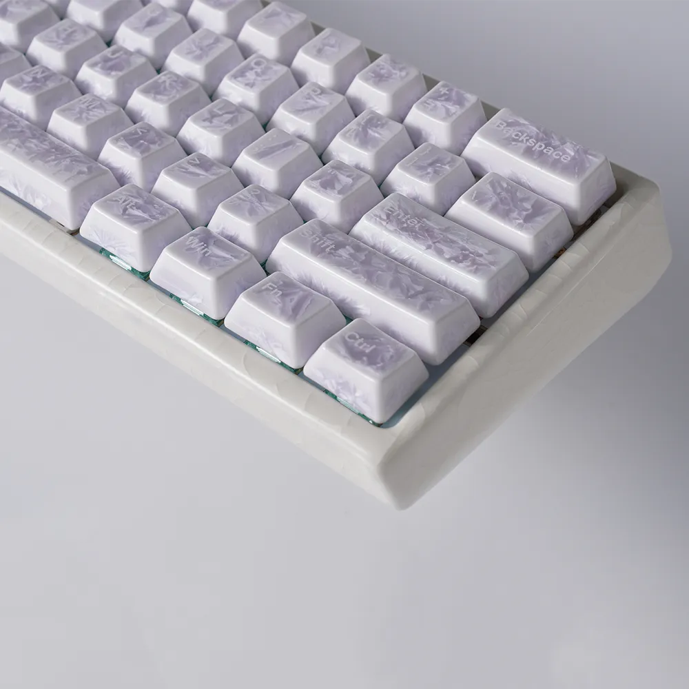 Cerakey V4 Purple Ice Crystal keycaps set 116 tasti