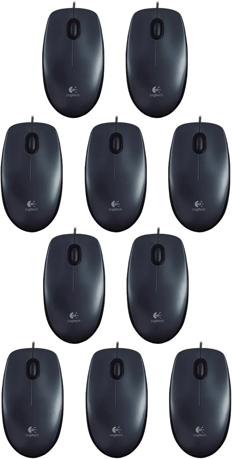 Logitech B100 mouse con filo USB bianco 800 DPI