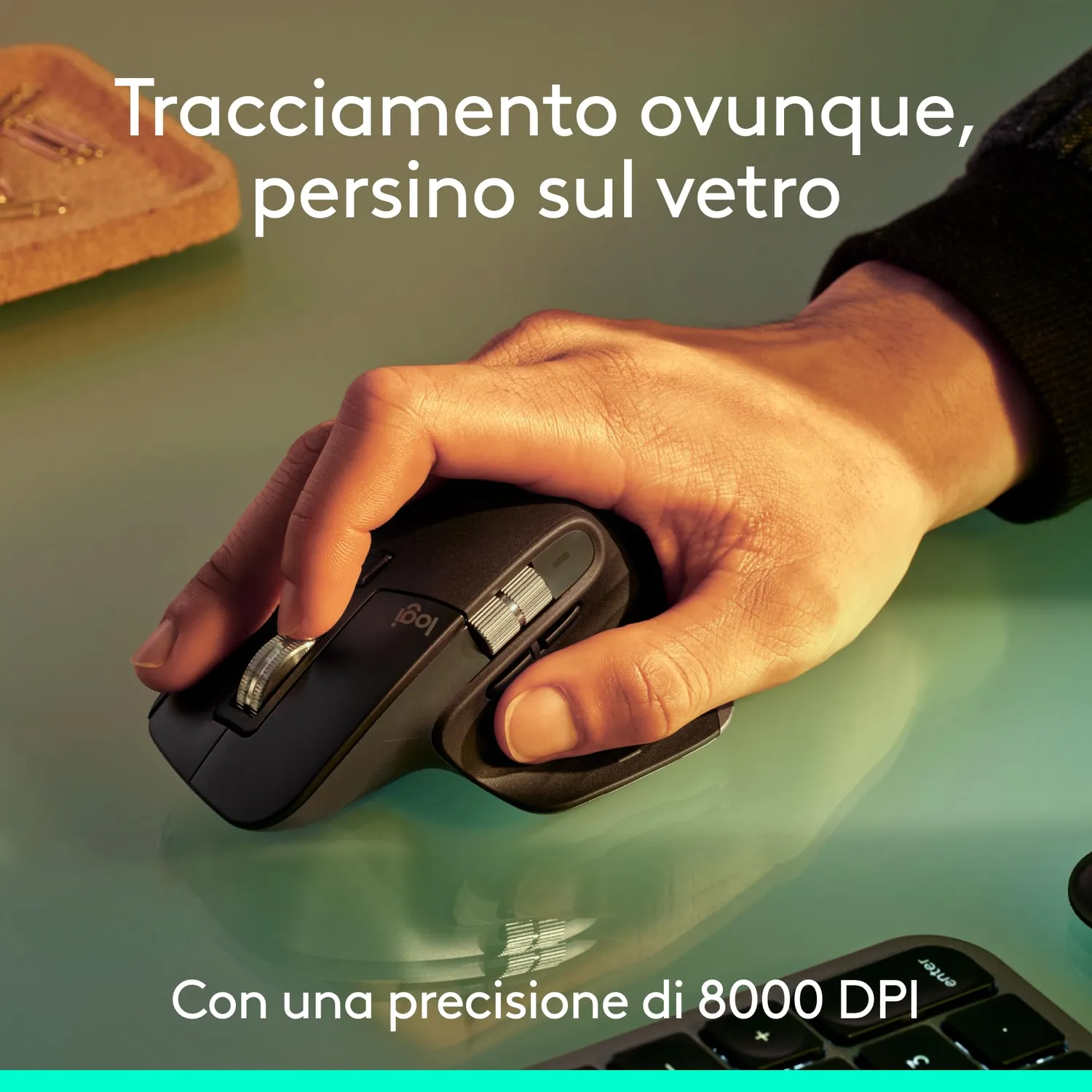 Logitech MX Master 3S mouse wireless 8000 DPI silenzioso