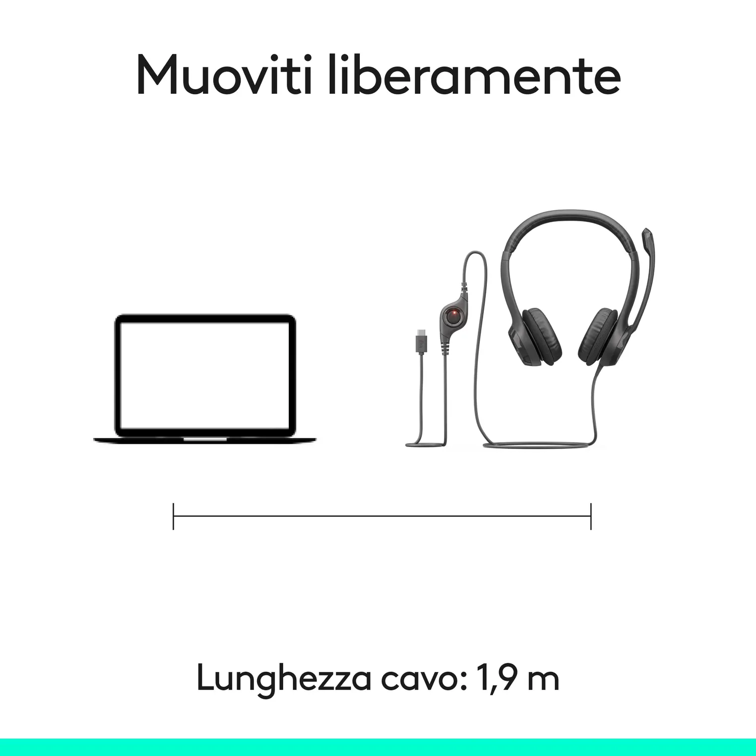 Logitech H390 cuffia con microfono USB-C cancellazione rumore