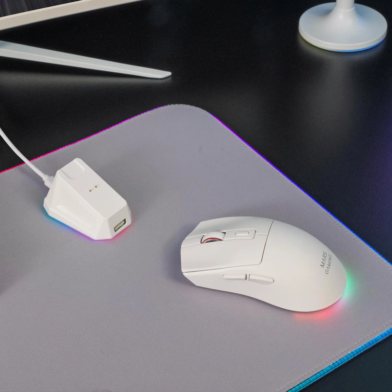 Mars Gaming MM-T3 MMT3W Mouse Wireless Bianco 14400 DPI