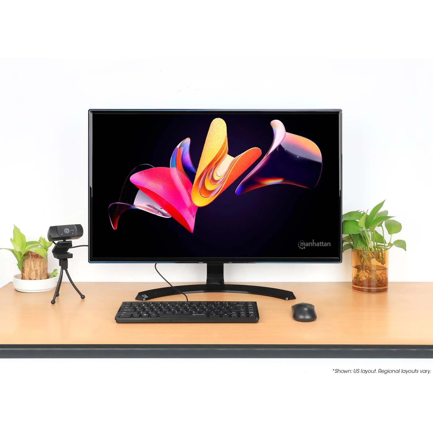 Manhattan Tastiera USB Mini Filo Compatta Nera 82 Tasti