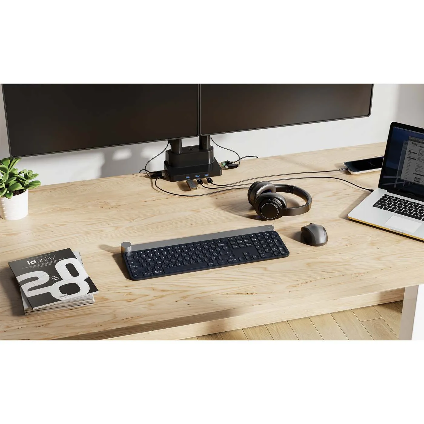 Manhattan Supporto Doppio Monitor 17-32" + Dock 8-in-1 Gas