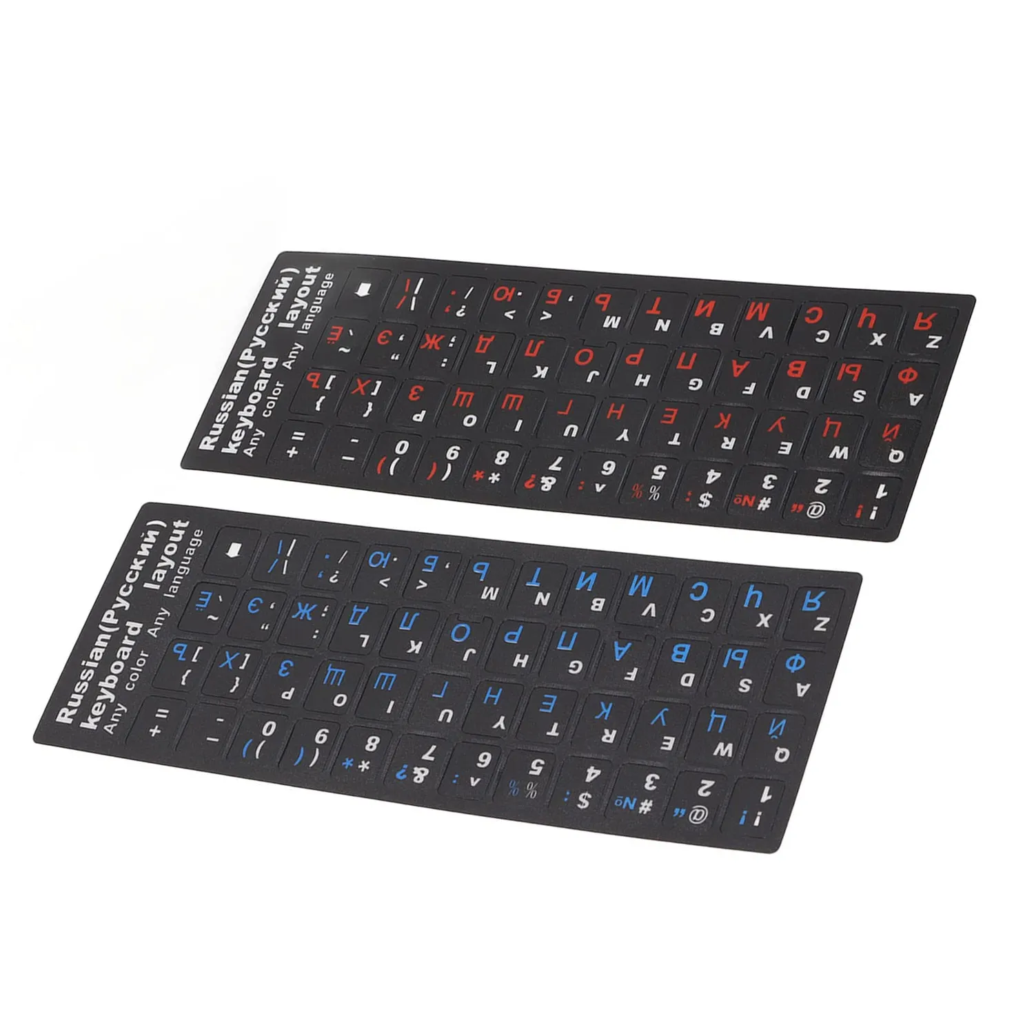 Zunate Adesivi Tastiera Russa 2 Pezzi Blu Rosso PVC