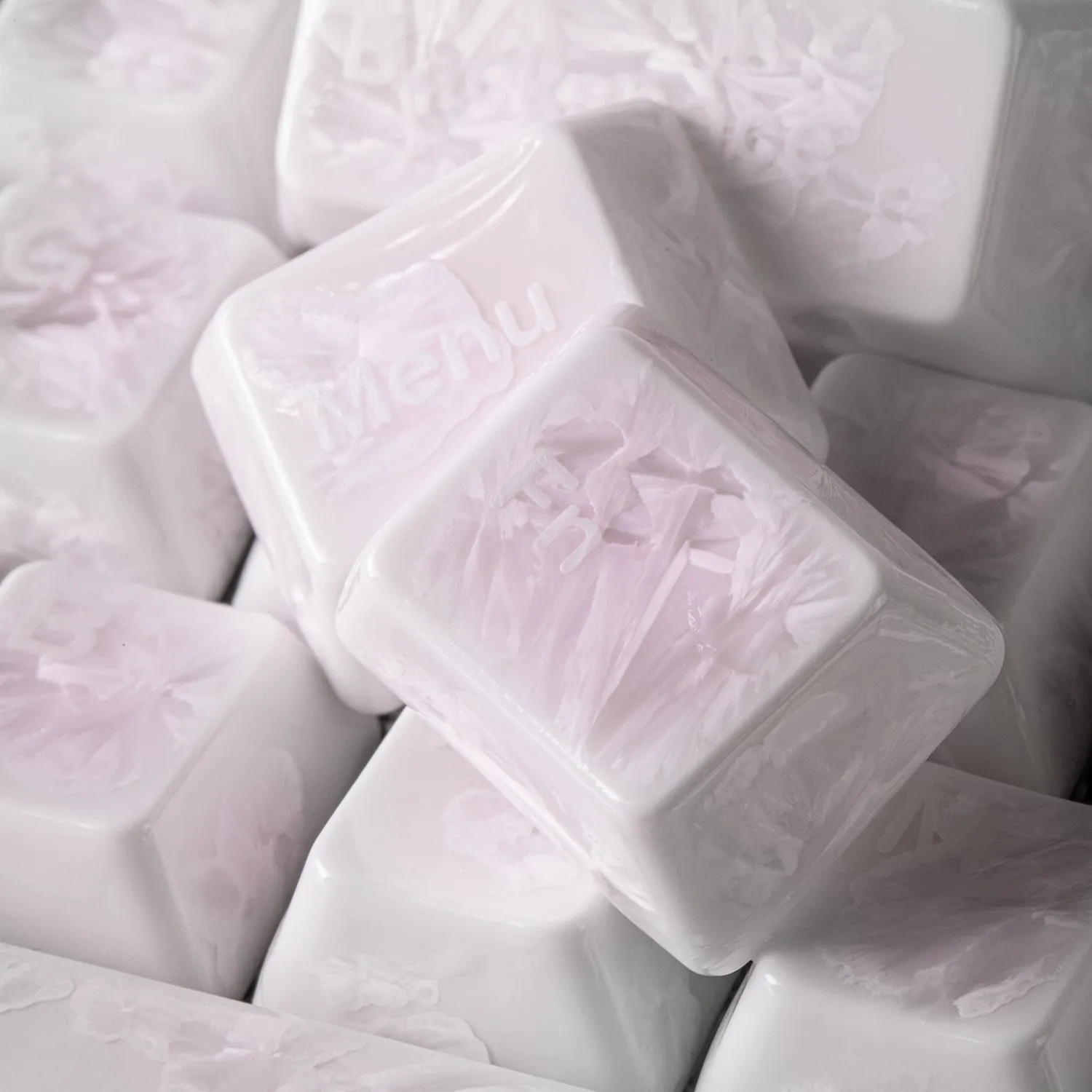 Cerakey V4 Pink Ice Crystal keycap ceramica 116 tasti con legende