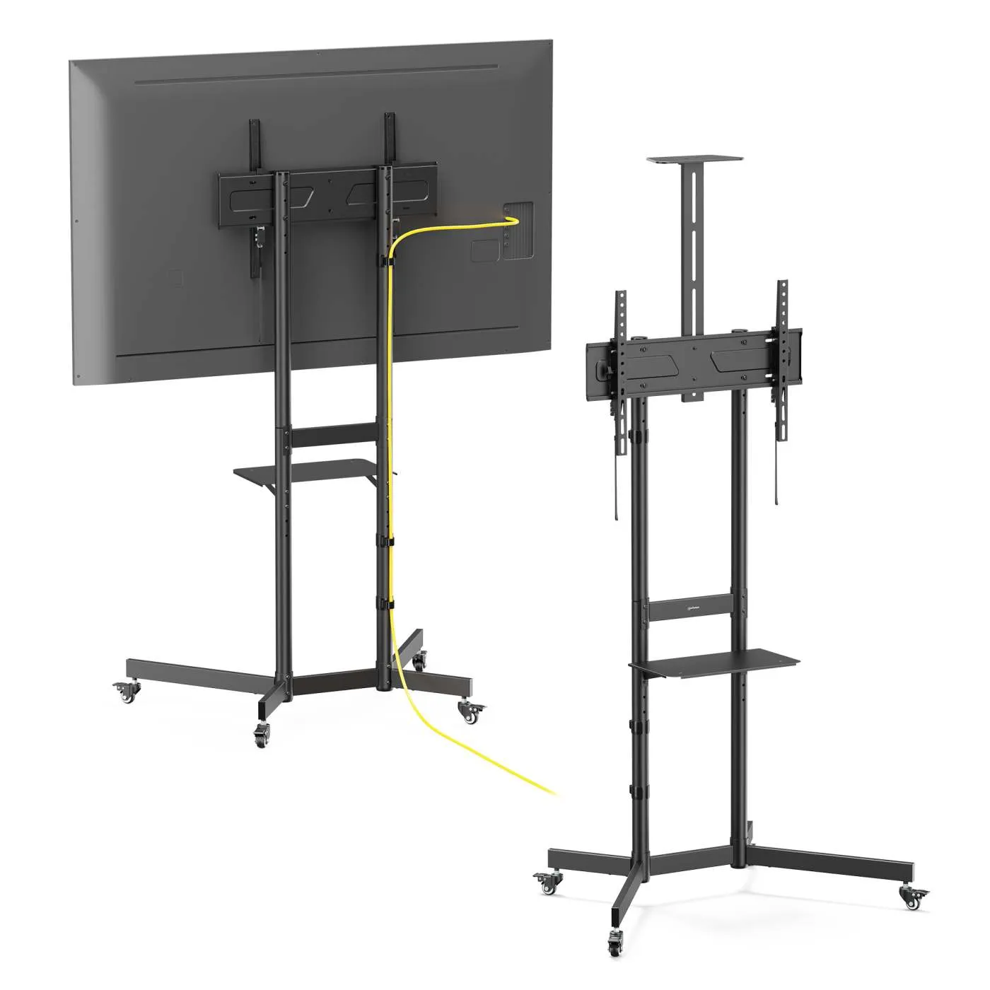 Manhattan Carrello TV 37-70" Altezza Regolabile con Ruote 70kg